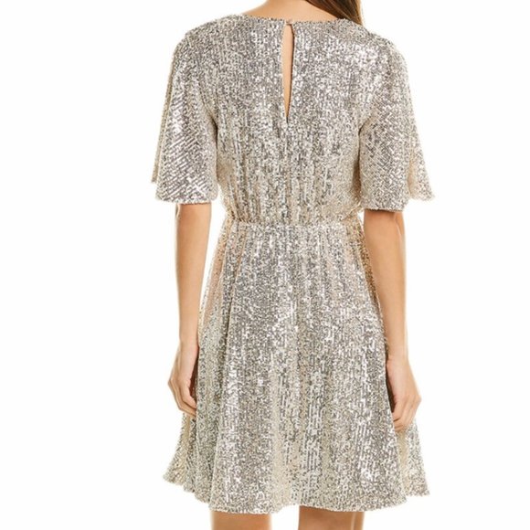 Silver Sequin Mini Dress - Picture 6 of 16